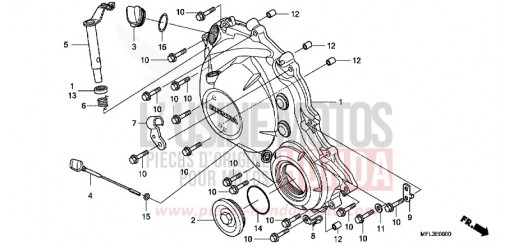 COPERCHIO CARTER MOTORE DESTRO CBR1000RR9 di 2009